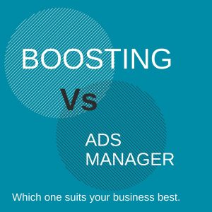 social media ads or boost